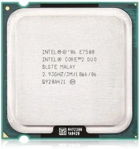 E7500 - Intel Core 2 Duo E7500 2.93GHz 1066MHz FSB 3MB L2 Cache Desktop Processo - Picture 1 of 1