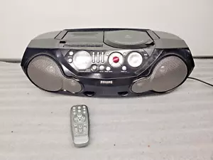 PHILIPS AZ2045 CD RADIO CASSETTE BOOMBOX W/REMOTE TESTED - Picture 1 of 2