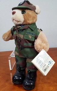 U.S.Air Force Plüschbär USAF Vereinigte Staaten in Uniform & Stiefeln von Applause 1989 - Bild 1 von 5