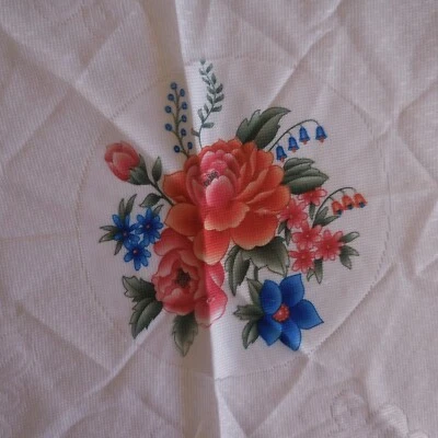 Nappe ronde linge de table dentelle polyester vintage art nouveau N3580 - Photo 1/4