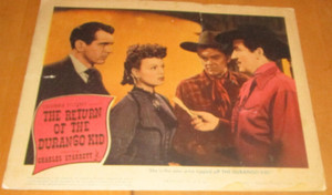 THE RETURN OF THE DURANGO KID 1945" Lobby Card Charles Starrett Jean Stevens VG