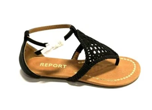 Report Lindi Womens Black Thong Sandals Size US6 M - Picture 1 of 5