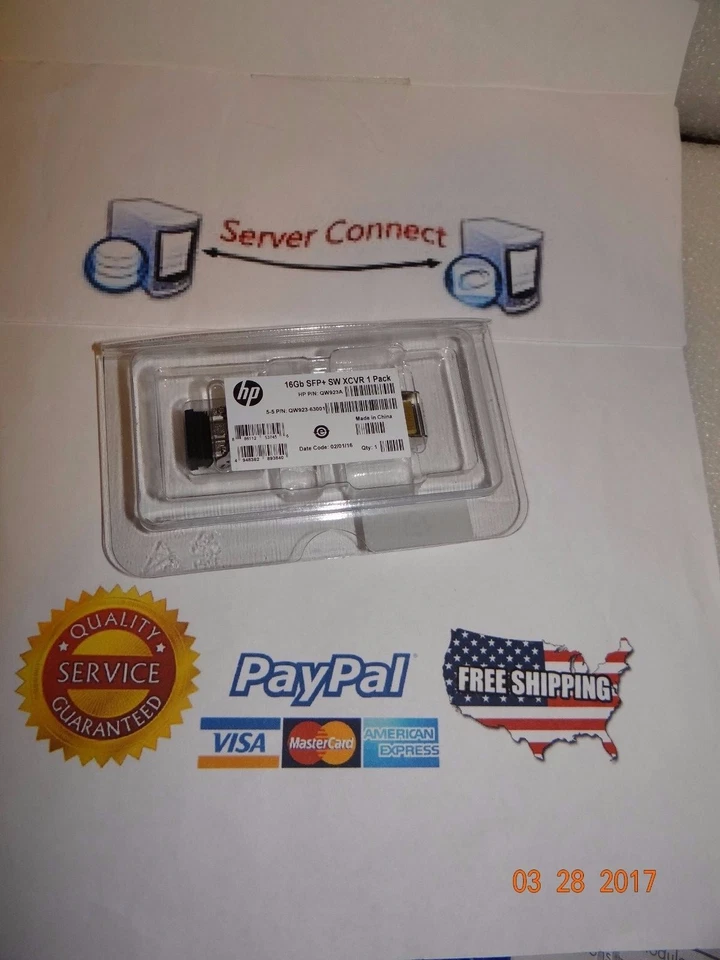 HP QW923A 16GB SFP+ SW Transceiver  QW923-63001 680536-001 - 1 PACK - Image 1 of 1
