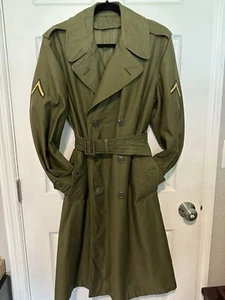 Gabardina militar vintage años 60 | Gabardina verde vintage - Imagen 1 de 6