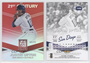 2015 Panini Elite 21st Century Red /21 Justin Upton #145