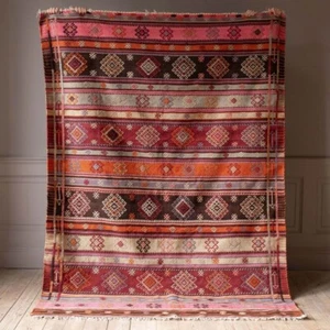 Tappeto kilim in lana Graham e Floria verde - Foto 1 di 6