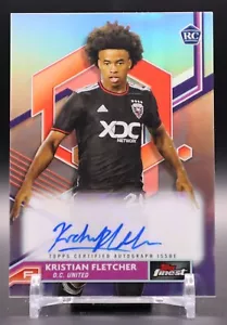 Kristian Fletcher 2023 Topps Finest MLS Refractor Auto RC A-KF D.C. United - Bild 1 von 2