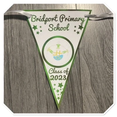 CREATIONS FOR OCCASIONS PERSONALISED SCHOOL LEAVERS BUNTING BANNER PARTY DECORATION ANY COLOUR