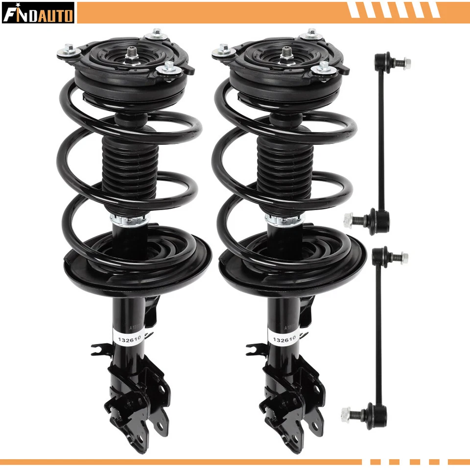 4x For Chevrolet City Express Nissan NV200 Front Struts Coil Springs Sway Bar - Imagem 1 de 1