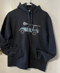 Port & Company Hoodie Sweatshirt Adult Size Medium Jeep Lacrosse Stick Black - Picture 1 of 6