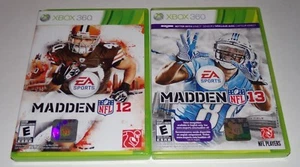 Madden NFL 12 & 13 Microsoft Xbox 360 Games - No Manuals - Picture 1 of 2