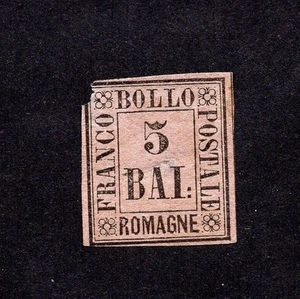 Italy, Rome 1859 stamp Mi#6 MH CV=54$ Forgery - Picture 1 of 2