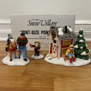 Department 56 Snow Village Pint-Size Pony Rides Original Box - Retired Item - Picture 1 of 20