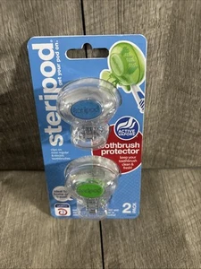 2er Pack Steripod Clip On Zahnbürste Pod Schutz Desinfektion Etui Grün & Blau - Bild 1 von 1