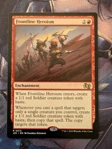 MTG Foundations Jumpstart Rare FRONTLINE HEROISM NM - Imagen 1 de 1