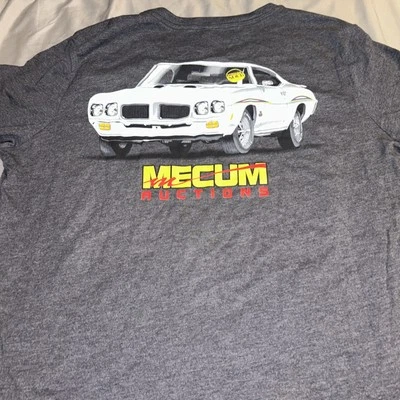 Mecum Classic Car Auctions Men's Graphic Tee Shirt XL Gray - Image 1 of 3