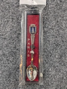 Vintage Paris Eiffelturm Sammler Souvenir Löffel Neu Versiegelte Box Frankreich Geschenk - Bild 1 von 6