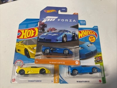 Hot Wheels '94 Bugatti EB110 SS Lot Of 3 With Forza - Image 1 of 4