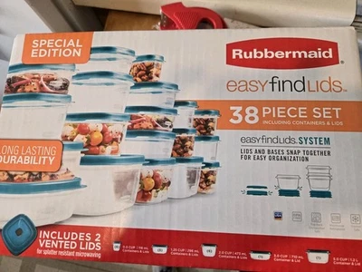 Rubbermaid Storage Food Containers 38 Piece Set Easy Find Lids Special Edition - Image 1 of 4