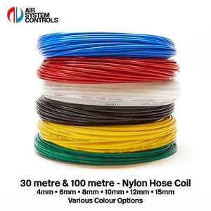 Nylon Flexschlauch 30m & 100m Spule | Druckluft Luftschlauch | 4mm - 12mm | metrisch - Bild 1 von 9