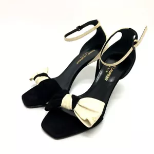 SAINT LAURENT PARIS 521499 Bicolor Riemchen Schuhe Sandalen Pumps unbenutzt - Bild 1 von 17