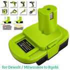 Battery Adapter For Dewalt For Milwaukee 18v To For Ryobi Power Drill Tools Au