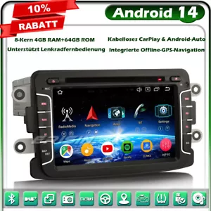 8-Kern Android 14 GPS Autoradio Navi für Renault Dacia Duster Lodgy Logan Dokker - Bild 1 von 24