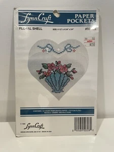 Cross Stitch Kit Perforated Paper Pockets Floral Shell Lynn Craft 50-328 - Picture 1 of 4