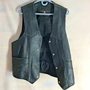 Vanguard Leder of America schwarz Live To Ride, Ride To Live Snap Weste Gr. Large - Bild 1 von 12