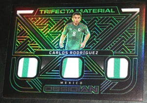2022-23 Obsidian Carlos Rodriguez Trifecta Material Electric Etch Green # 4/5 - Picture 1 of 3