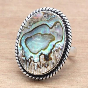 Abalone Shell Gemstone Handmade Silver Jewelry "9" - Picture 1 of 7
