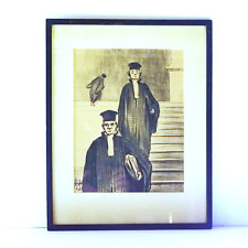 1848 lithograph Grand staircase of the Courthouse Honore Daumier framed wall art