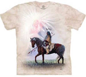 Native American Indian Before Storm temperamentvolles Pferd Häuptling Berg Shirt M-5X - Bild 1 von 4