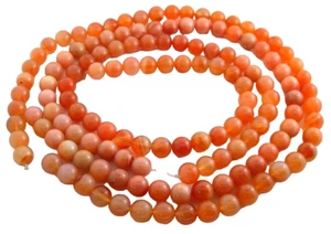 9mm Round Natural Carnelian Agate Beads 15 Inch Strand CBS16/111524 - Picture 1 of 2