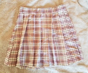 Falda de Patín Romwe Juniors Talla Pequeña Rosa a Cuadros Cintura Alta Nueva Sin Etiquetas - Imagen 1 de 7