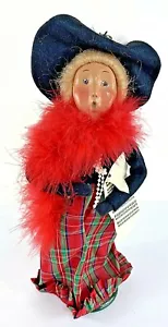Byers' Choice Well Dressed Pearls Hat Lady Carolers 1996 Chalfont, PA Handmade - Picture 1 of 6