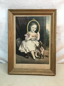 Antique Victorian Currier and Ives The Best Likeness in Antique Frame - Picture 1 of 3