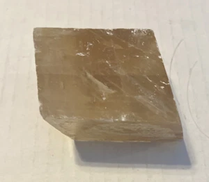 Yellow Honey Calcite Crystal 6 Sided 14.6 Ounces - Picture 1 of 3