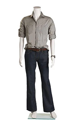 Male Man Posing Mannequin Glass Base Retail Display Headless 5' 7 ½"  Size 38 - Image 1 of 4