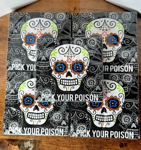 Serpientes de bebida calavera de azúcar Day of the Dead 5 paquetes/20 ea ung. ¡Tazas para hornear gratis! - Imagen 1 de 5