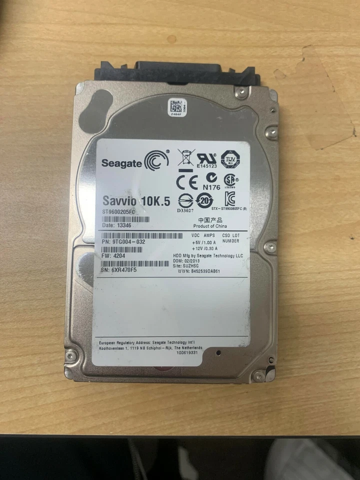 Seagate Savvio ST9600205FC 600GB  2.5 10K SFF Fibre Channel Hard Drive FC HDD - Image 1 of 1