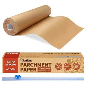 Unbleached Parchment Paper for Baking 15 in x 210 ft 260 Sq.Ft Heavy Duty - Picture 1 of 7