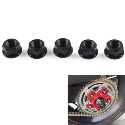 Tuercas de piñón traseras M10 para Ducati Hypermotard 796 950 Hyperstrada 821 939 negras Foto 1 de 4