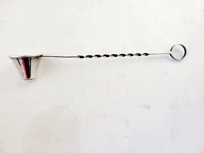 Vintage Sterling Silver Candle Snuffer With Twisted Handle 9 7/8" - Изображение 1 из 4