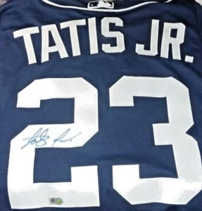 2019 Fernando Tatis JR San Diego Signed Blue 50th Jersey MLB Authentic Auto RC - Picture 1 of 5