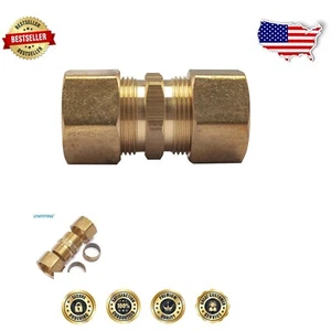 Pack of 10 Durable 3/4-Inch OD Brass Compression Unions - Reliable Fittings - Picture 1 of 3