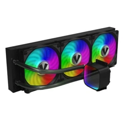Vida Aquilo 360mm ARGB Intel AMD Black Liquid CPU Cooler Infinity Mirror CPU Fan - Image 1 of 4