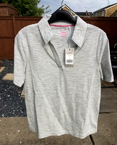 BODEN V-neck collard striped shirt size XS--size 6--8 -T0923 --- b18a - Picture 1 of 5