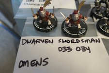 MAGE KNIGHT OMENS 033 034 DWARVEN SWORDSMAN / LOT OF 2