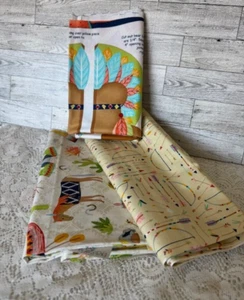 Exclusively Quilters Pow Wow Fabric Bundle Includes Tee Pee Panel Arrows Indians - Picture 1 of 10